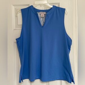 NWT Tommy Bahama Everyday Active Women’s Blue Sleeveless Top with Mesh Panel, XL